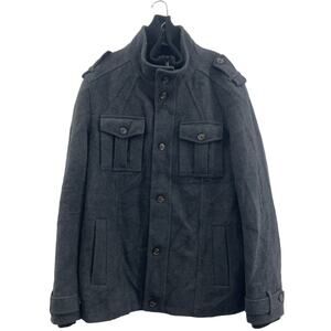 Esprit Gray Military Pocketed Field Insulated Jacket Polyester XL Men's Preowned